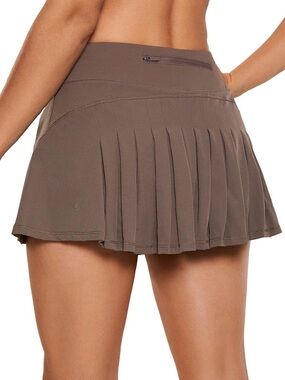 NWT — CRZ YOGA — Pleated Athletic Skirts — Brown — SIZE MEDIUM
